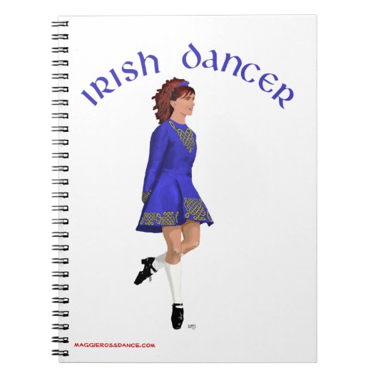 Ierse Stepdanser - Blauw Notitieboek (Voorkant)