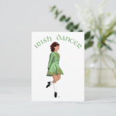 Ierse Stepdanser - Groen Briefkaart (Staand voorkant)
