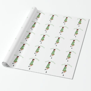 Ierse Stepdanser - Groen Cadeaupapier