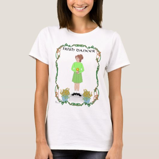Ierse Stepdanser op Feis T-shirt (Voorkant)