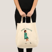Ierse Stepdanser - Turkoois Tote Bag (Voorkant (product))