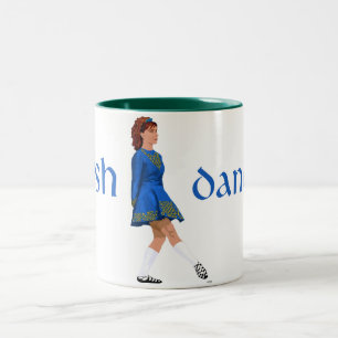 Ierse Stepdanser - Zachte Schoen - Blauw Tweekleurige Koffiemok