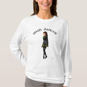 Ierse Stepdanser - Zwarte jurk, bruin haar T-shirt