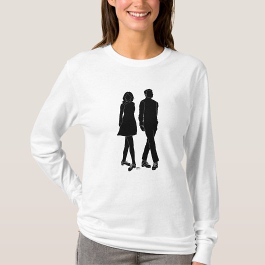 Ierse Stepdansers in Silhouet T-shirt (Voorkant)