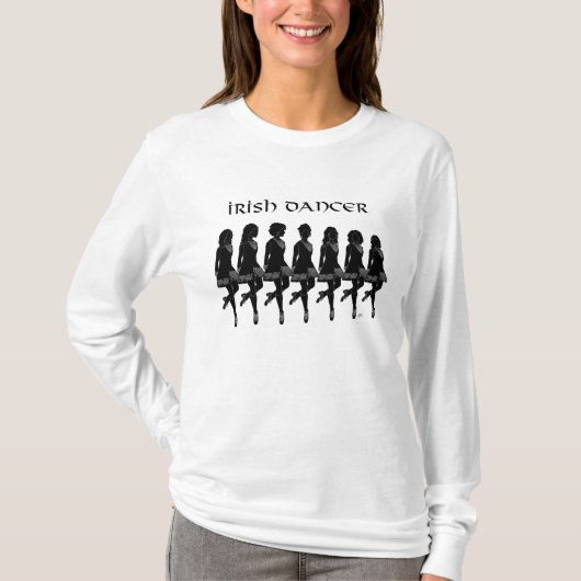 Ierse Stepdansers in Silhouet T-shirt (Voorkant)