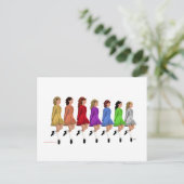 Ierse Stepdansers - Regenbooglijn van Dansers Briefkaart (Staand voorkant)