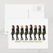 Ierse Stepdansers Rocken Briefkaart (Voorkant / Achterkant)
