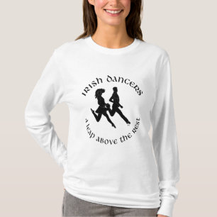 Ierse Stepdansers springen in silhouet T-shirt