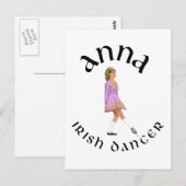 Ierse Stepdansing Maatwerk ontwerp ANNA Briefkaart (Voorkant / Achterkant)
