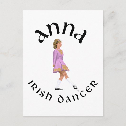 Ierse Stepdansing Maatwerk ontwerp ANNA Briefkaart (Voorkant)