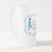 Ierse Stepdansleraar - Blauw Matglas Bierpul (Voorkant links)