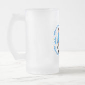 Ierse Stepdansleraar - Blauw Matglas Bierpul (Links)