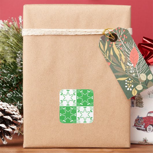 Ierse sterren vierkante sticker