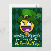 Ierse stijl St. Patrick's Day Geweldige gezicht Briefkaart (Voorkant / Achterkant)