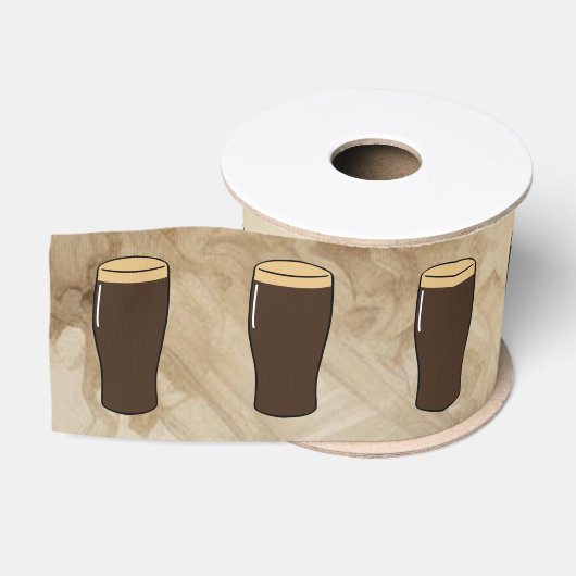 Ierse Stout Bierdrinker Verjaardagstaart Grosgrain Lint (Spoel)