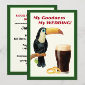 Ierse Stout Bruiloftsfeest Uitnodiging (Voorkant / Achterkant)