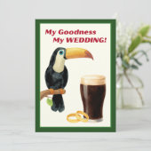 Ierse Stout Bruiloftsfeest Uitnodiging (Staand voorkant)