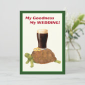 Ierse Stout Bruiloftsfeest Uitnodiging (Staand voorkant)