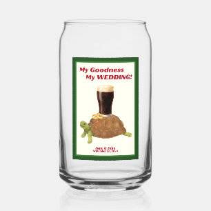 Ierse Stout Bruiloftsshower Bierglas Favor/Gave Blikvorm Glas