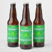 Ierse Stout Rustiek Groen Hout Ambacht Homebrewing Bier Etiket (Flessen)