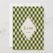 Ierse Tartan Diamond Wedding Kaart (Achterkant)