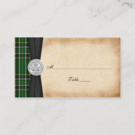 Ierse Tartan Keltische Claddagh Trouwplaats kaarte Plaatskaartje