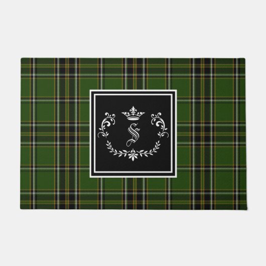 Ierse Tartan Monogram Deurmat (Voorkant)