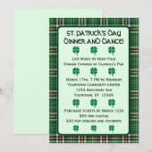 Ierse Tartan St. Patrick's Day Uitnodiging (Voorkant / Achterkant)