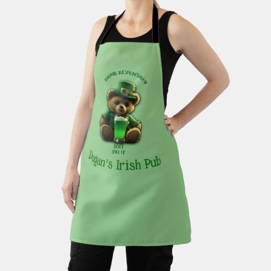 Ierse Teddybeer St Patrick's Day Schort (Insitu)