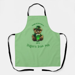 Ierse Teddybeer St Patrick's Day Schort
