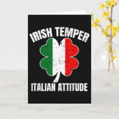 Ierse Temper Italiaanse Attitude St. Patricks Ital Kaart (Gele Bloem)