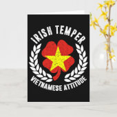 Ierse Temper Vietnamese Attitude Vlag St Patrick's Kaart (Gele Bloem)