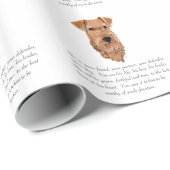 Ierse Terrier Aandenken - Mannelijk Cadeaupapier (Rol Hoek)