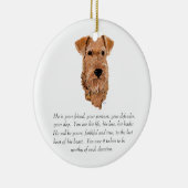 Ierse Terrier Aandenken - mannetje Keramisch Ornament (Rechts)