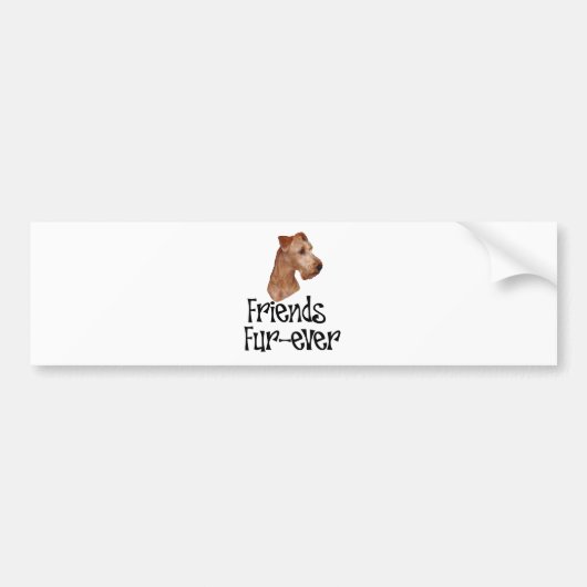 Ierse Terrier "Friends Fur-ever" Bumpersticker (Voorkant)