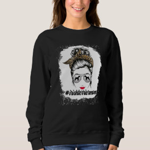 Ierse Terriër Hond Moeder Bleekte Messy Bun Leopar Trui