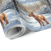 Ierse Terrier Laat het Sneeuwen Kerstmis Cadeaupapier (Rol Hoek)