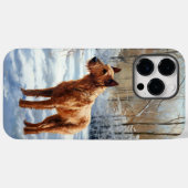 Ierse Terriër Laat het Sneeuwen Kerstmis Case-Mate iPhone Case (Achterkant (horizontaal))
