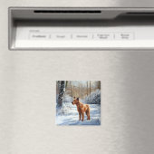 Ierse Terrier Laat het Sneeuwen Kerstmis Magneet (Insitu (Vaatwasser))