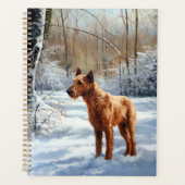 Ierse Terrier Laat het Sneeuwen Kerstmis Planner (Voorkant)