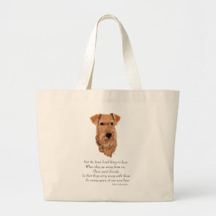 Ierse Terriër Rainbow Bridge Grote Tote Bag