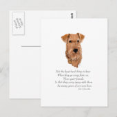 Ierse Terrier Regenboogbrug Briefkaart (Voorkant / Achterkant)