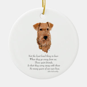 Ierse Terrier Regenboogbrug Keramische Versiering Keramisch Ornament