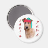 Ierse Terrier Santa Paws Magneet (Voorkant / Achterkant)
