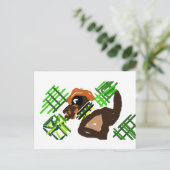 Ierse Terriër st Patrick stijl Briefkaart (Staand voorkant)
