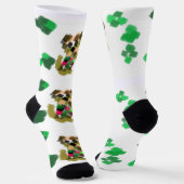 Ierse terriër St. Patrick's Day plezier Sokken (Gebogen)