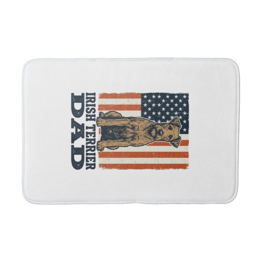 Ierse Terriër Vader Patriottisch Vintage Badmat (Voorkant)