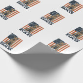 Ierse Terriër Vader Patriottisch Vintage Cadeaupapier (Hoek)
