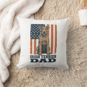 Ierse Terrier Vader Patriottisch Vintage Kussen (Deken)