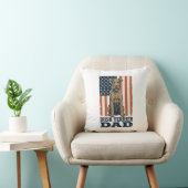 Ierse Terrier Vader Patriottisch Vintage Kussen (Stoel)